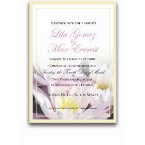   Wedding Invitations   Water Lilies Pink & White