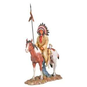  Native American Indian Sculpture Tecumseh on Horse