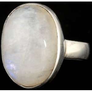  Rainbow Moonstone Oval Ring   Sterling Silver Everything 