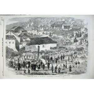  1859 Customs Chinese Funeral Hong Kong Coffin People