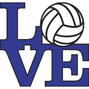  Love Volleyball   Blue Wall Mural