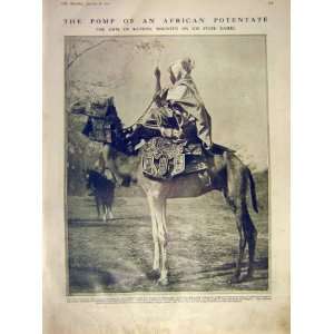 African Potentate Emir Katsina Camel Africa Print 1911  