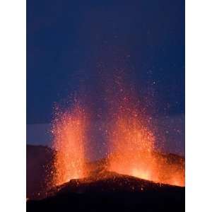  Fountaining Lava From Eyjafjallajokull Volcano, Iceland 