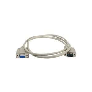 15ft White RS232 Extension Cable with DB 9 Male to Female Connectors 