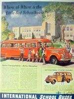 BUS AD 1940 International School Buses~Station Wagons  