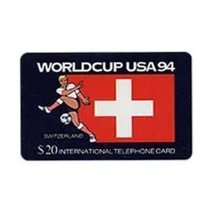 Collectible Phone Card $20. World Cup USA 94 Soccer Switzerland Flag 
