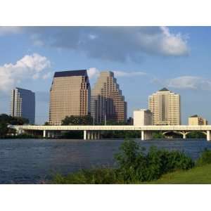  River, Bridge and Skyline of Downtown in the State Capital, Austin 