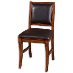 Uttermost 34 Inch Ericson Bistro Chair Richly Pecan Finish On Solid 