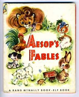1952 AESOPS FABLES Rand McNally Elf Book  