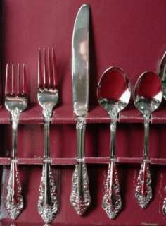 WALLACE silver ANTIQUE BAROQUE stainless SALAD FORK  