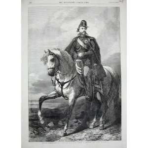  1855 Victor Emmanuel King Sardinia Horse Desanges Art 