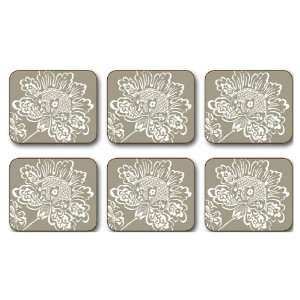  Jason Everard Damask Coasters   Set of 6