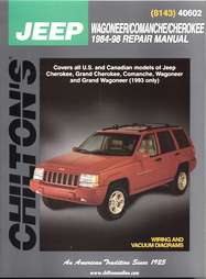 Chiltons Jeep Wagoneer Comanche Cherokee 1999, Paperback 