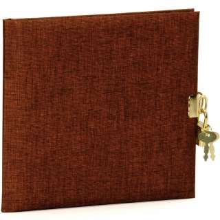 Goldbuch blank Diary with lock BROWN linen cover NEW  