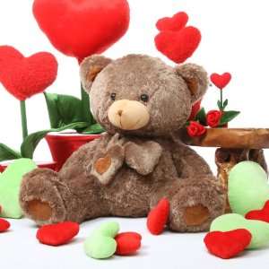    Cheaky Hugs 36 inch Mocha Brown Soft Love Teddy Bear Toys & Games