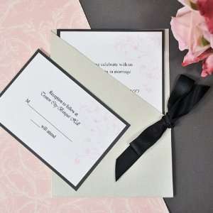   Silver Deckled Invitation Kit Classic Elegance