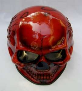 Skeleton Skull Fullface 3D Airbrush Motorcycle Helmet +*FREE GIFT 