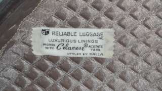 Vintage 50s 60s Pan Am AIRWAY Train Case Hat Wig Box Hard Luggage 