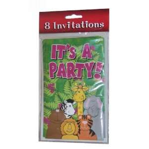  8 pack Zoo Animal Party Invitations Toys & Games