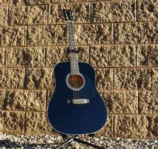 NEW BLACK INDIANA SCOUT DREADNOUGHT ACOUSTIC GUITAR   