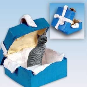  Cornish Rex Blue Gift Box