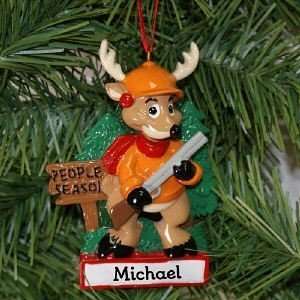  Personalized People Season Hunting Christmas Ornament 