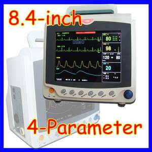   inch 4 Parameter ICU Patient Monitor ECG/EKG SPO2 Vital Signs NIBP