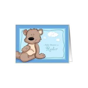  Ryder   Teddy Bear Baby Shower Invitation Card Health 