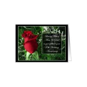  Red Rose 40th Anniversary for Mum and Dad Card Health 