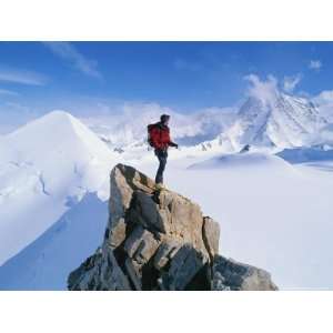  A Mountain Climber Summits Mount Bearskin National 