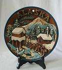 VINTAGE LOVELY ALASKA SOUVENIR DOG SLED & MUSHER PLAT