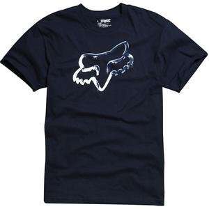  Fox Racing Ink Covered T Shirt   Small/Navy Automotive