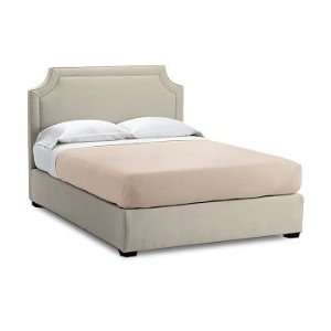 Williams Sonoma Home Newport Bed, King, Leather, Ivory  