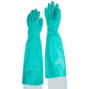 Ansell Sol Vex 37 185 Nitrile Glove, Chemical Resistant, Straight Cuff 