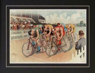 1896 Bicycle Racing Cycling Bike Tour De France Print  