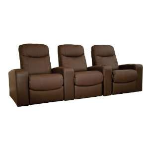   Modern Furniture  Cannes Home Theater Seats (3) Brown