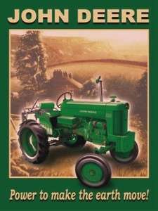   VINTAGE TRACTOR OLD STYLE FARM METAL WALL SIGN COTTAGE IN BACKGROUND