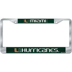  Miami Hurricanes NCAA Chrome License Plate Frame by 