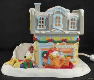 Garfields Christmas Village BAKERY STORE Danbury Mint  