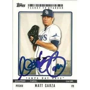  Matt Garza Signed Rays 2009 Ticket to Stardom Card Sports 