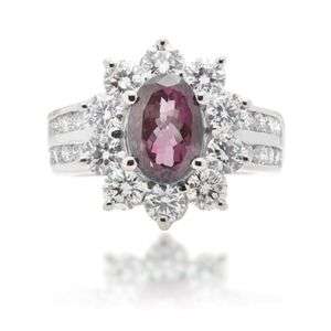 Natural Oval Alexandrite & Diamond 5.52ct Ring  