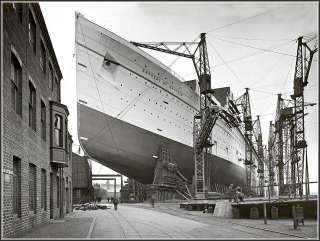 Photo Fine View The Empress Of Britain Under Construction John 