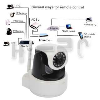 Wireless WiFi IP Camera Security Webcam IR LED Night Vision Pan Tilt 