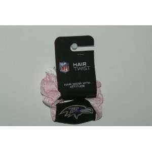  NFL Baltimore Ravens Pink Hair Scrunchie Ponytail Holder 