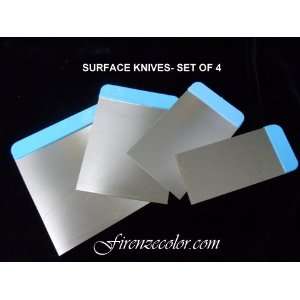 Stainless Steel Surface Knives (4 set)   120, 100, 80, 60 mm / 4.7, 3 