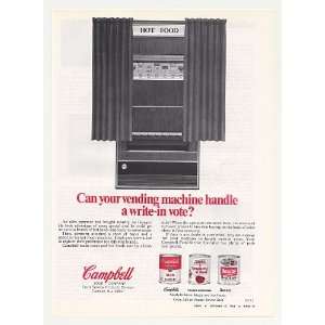  1968 Campbell Soup Vending Machine Trade Print Ad