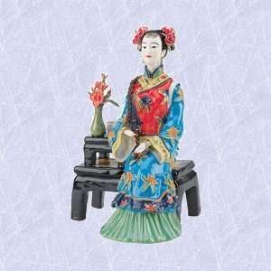   maiden statue on ming qing porcelain sculpture 