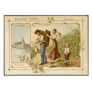  France   La Vendange, Harvesting Grapes to Be Made into 