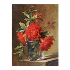  Red Carnations and a Sprig of Berries Gerard Van 