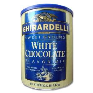 Ghirardelli White Ground Chocolate, Case (6 Cans)  Grocery 